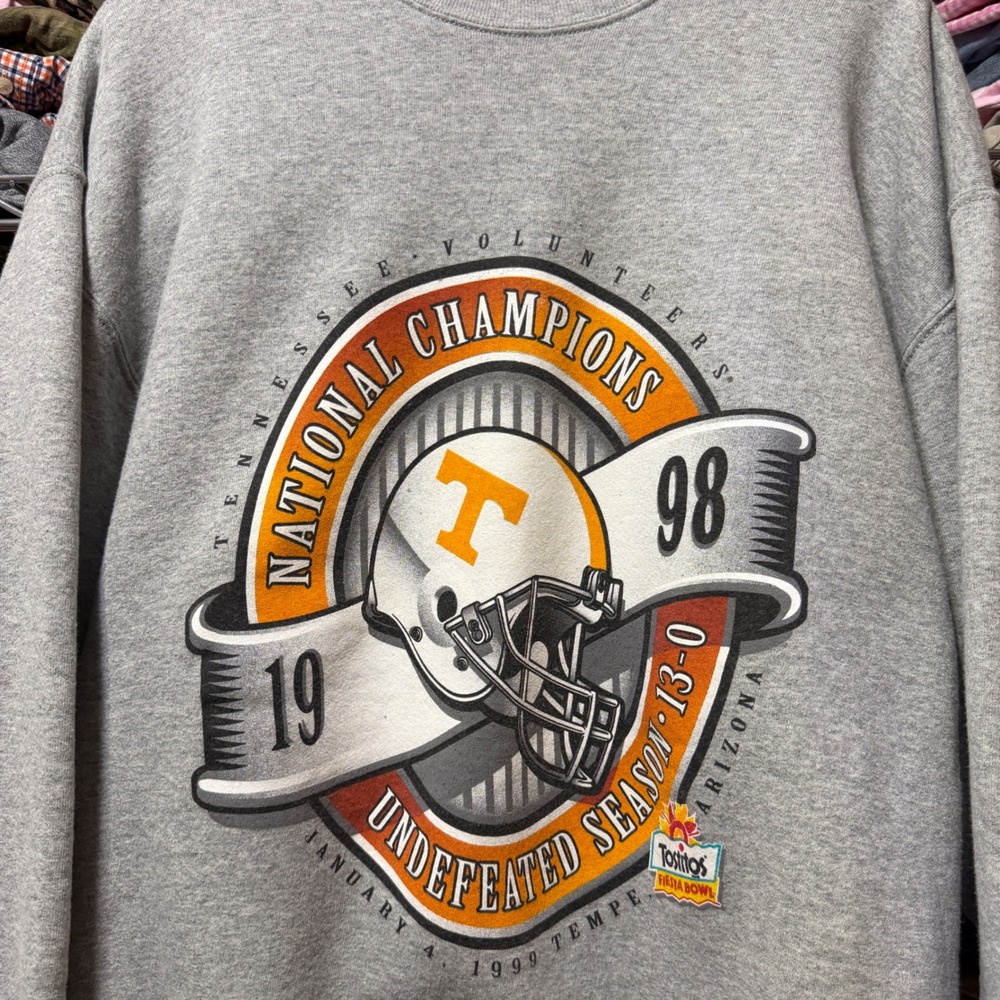 Vintage Tennessee Volunteers 1998 Champions Pro Player Sweatshirt Mens XL Grey - Picture 2 of 6